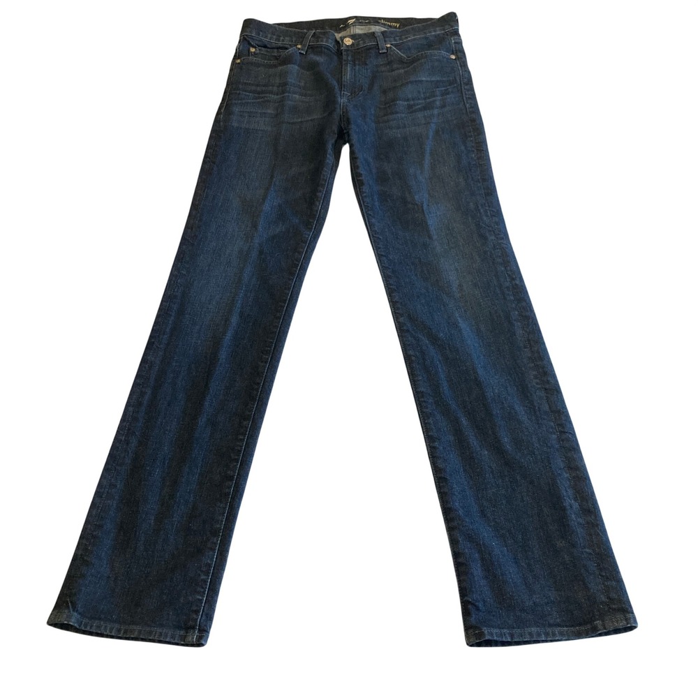 7 For All Mankind Slimmy Jeans Mens 33x34 Dark Wash Slim Fit Jeans 33 ATA511693A